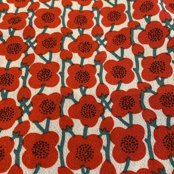 Max Studio Wide Leg Double V Rouched Shoulder Smocked Waist Pull On Red Poppy XS - Picture 3 of 9